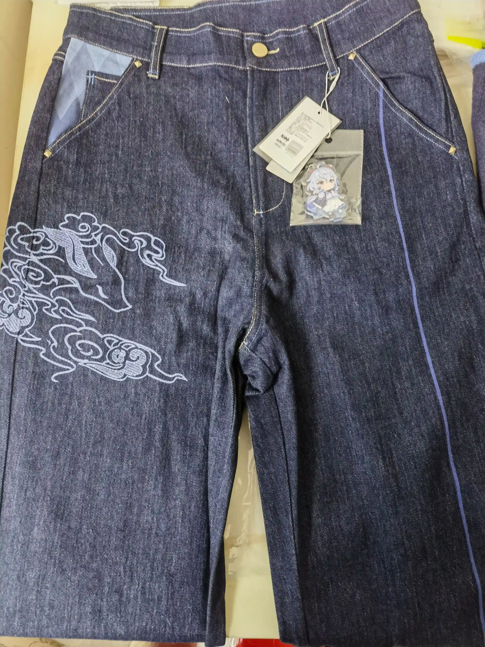 Jeans Genshin Impact Ganyu Patchwork – Série Impressão