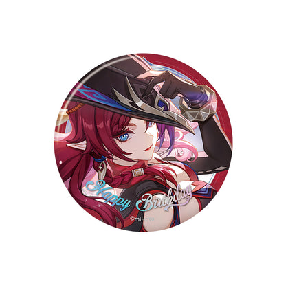 Genshin Impact birthday series badge Chasca character round tinplate pin