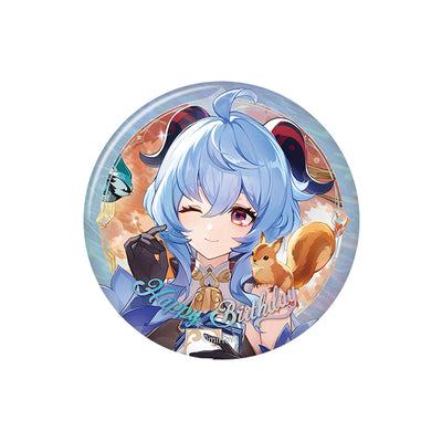 Genshin Impact birthday series badge Ganyu character round tinplate pin