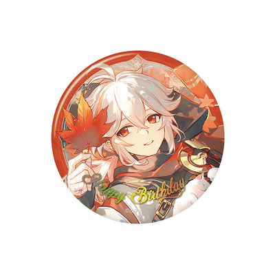 Genshin birthday series badge Kaedehara Kazuha character round tinplate pin