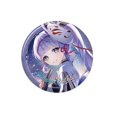 Genshin birthday series badge Kamisato Ayaka character round tinplate pin