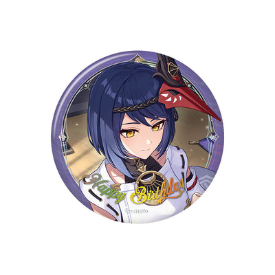Genshin Impact birthday series badge Kujou Sara character round tinplate pin