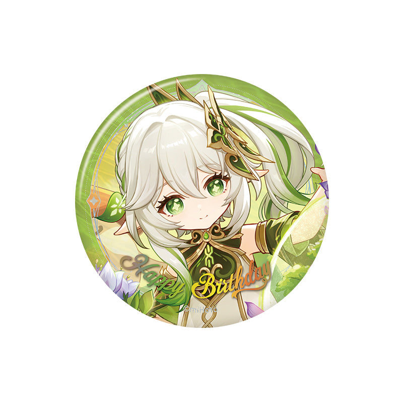 Genshin Impact birthday series badge Nahida character round tinplate pin