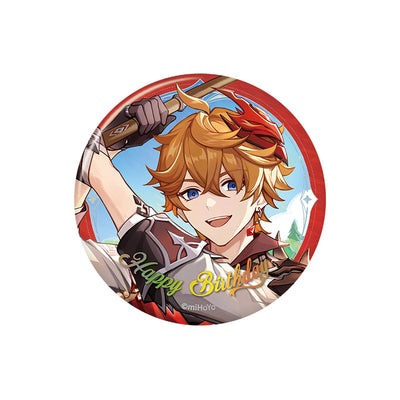 Genshin birthday series badge Tartaglia character round tinplate pin