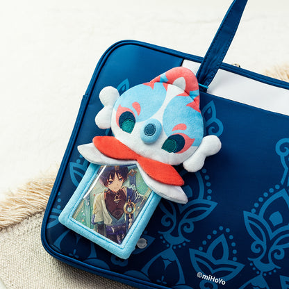 Genshin Impact Bubbler Seahorse plush card holder retractable cord usage smooth pull design
