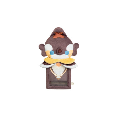 Genshin Impact Bubbler Seahorse plush card holder keychain brown version plush badge holder