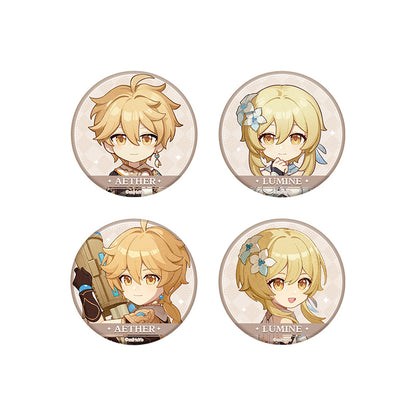 Genshin Impact Cleanse Operation Series Aether and Lumine themed merchandise display