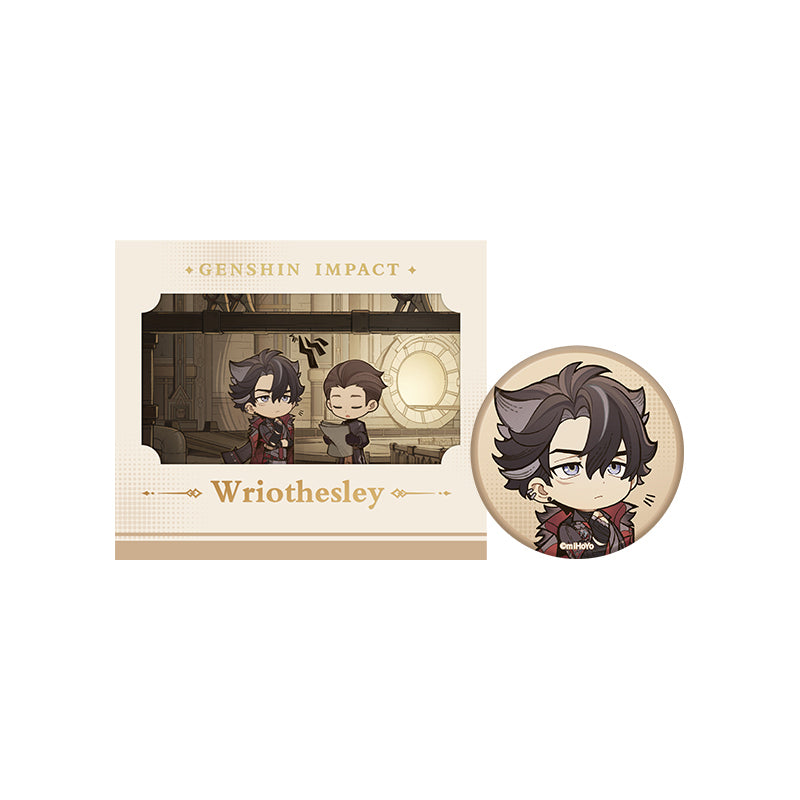 Genshin Impact Cleanse Operation Series Wriothesley badge and card set