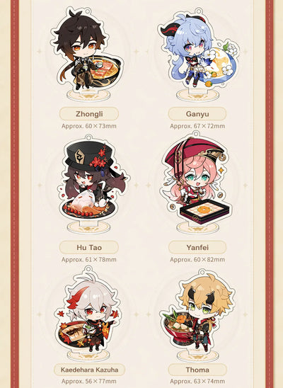 Genshin Impact Flavorful Party Series acrylic stand multiple figures arranged collection display