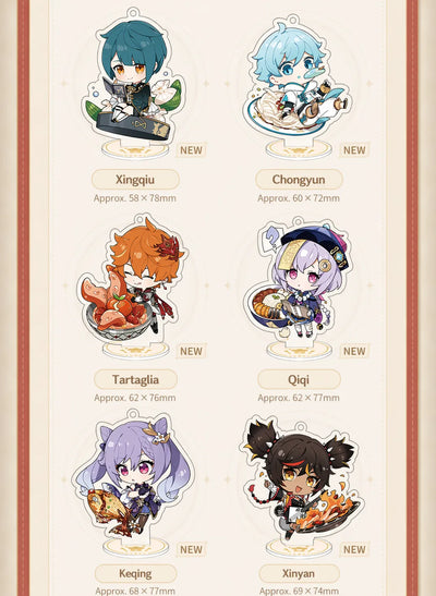 Genshin Impact Flavorful Party Series acrylic stand desk display anime collectible styling