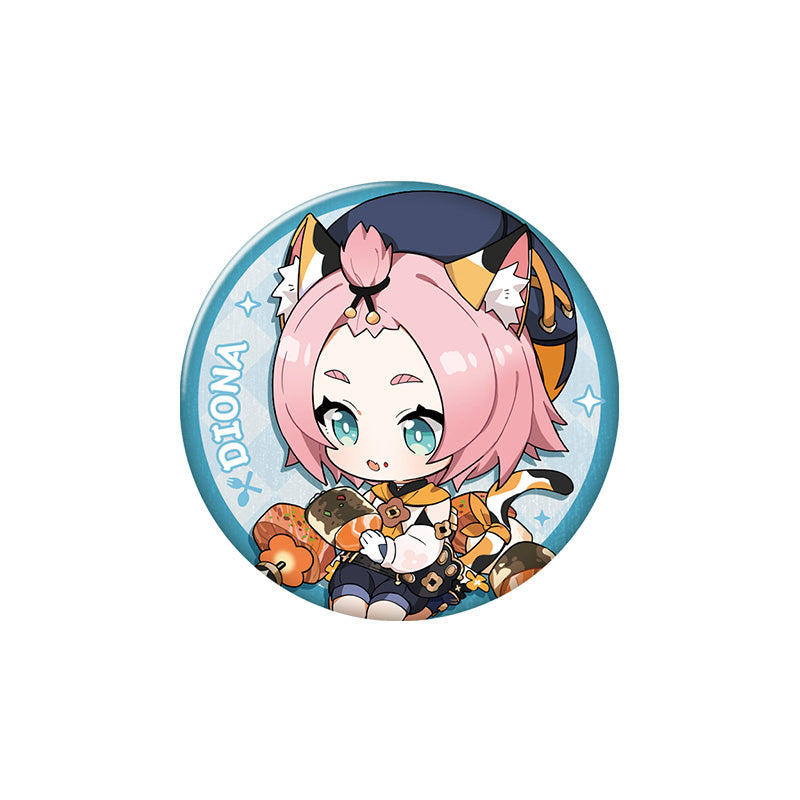 Genshin Impact Flavorful Party Series Diona character badge chibi design collectible pin