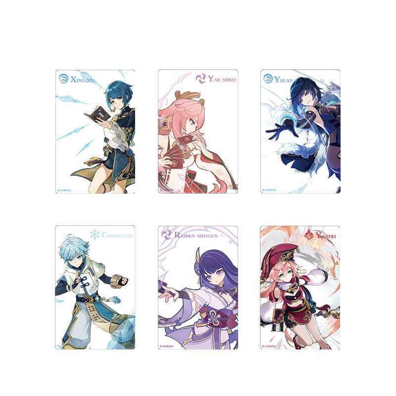 Genshin Impact Genius Invokation TCG acrylic card collection Xingqiu Chongyun Yae Miko Raiden Shogun Yanfei Yelan