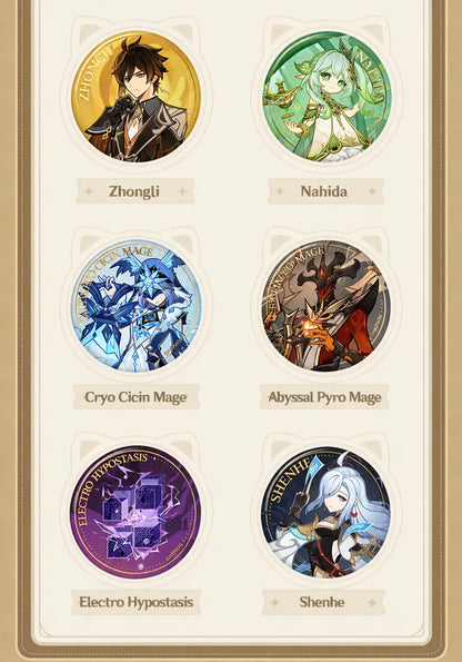 Genshin Impact acrylic card multiple cards collection arrangement