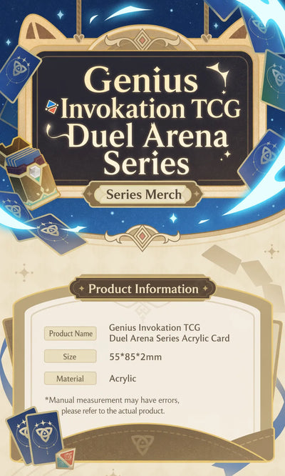 Genshin Impact acrylic card display detail transparent finish and character artwork