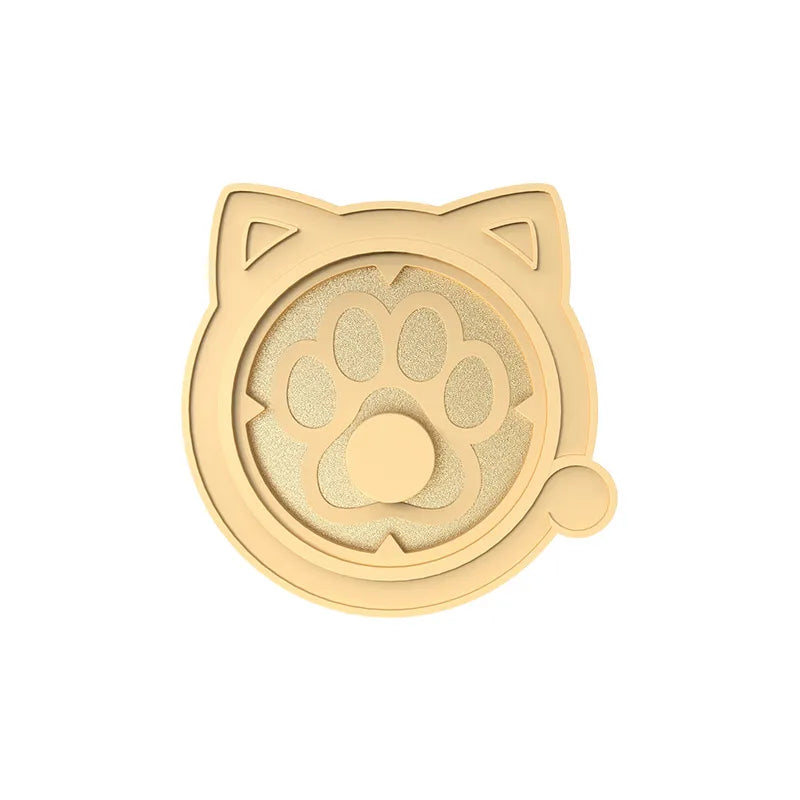 Genshin Impact Genius Invokation TCG cat paw metal badge stand gold edition zinc alloy holder