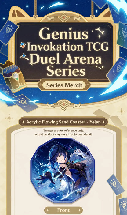 Genshin Impact Yelan flowing sand coaster liquid effect and acrylic structure detail