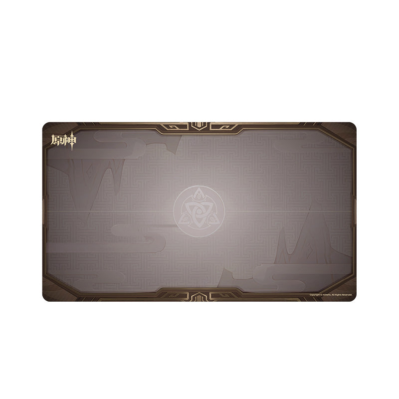 Genshin Impact Genius Invokation TCG mouse pad Liyue region design brown theme gaming desk mat