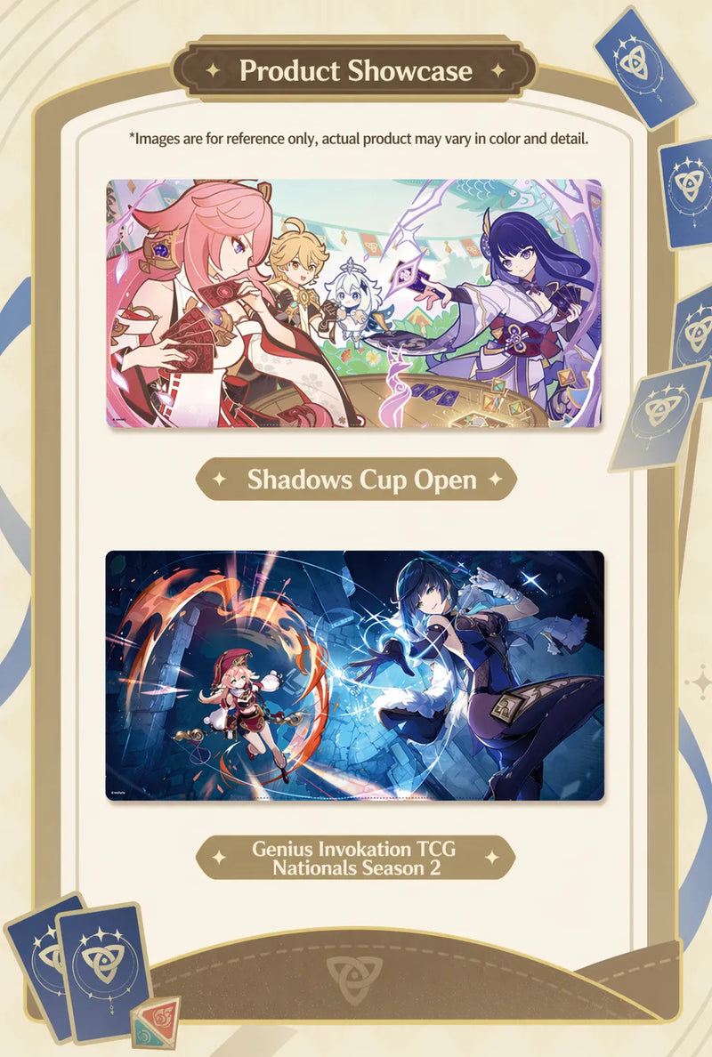 Genshin Impact Genius Invokation TCG Tournament Season 2 mouse pad detailed artwork and edge finish