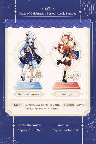 Genshin Impact Hues of Celebration acrylic stands Ayaka Yoimiya