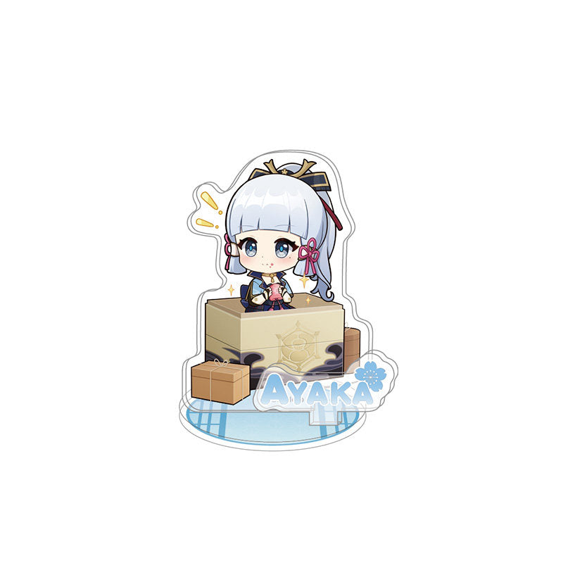 Genshin Impact Hues of Celebration chibi keychain Kamisato Ayaka