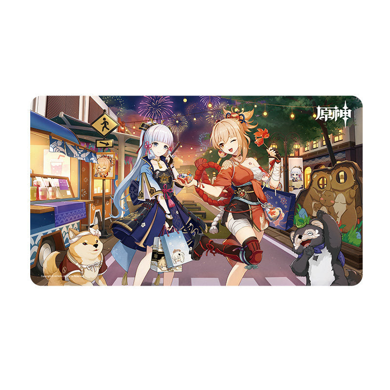 Genshin Impact Hues of Celebration mousepad featuring Kamisato Ayaka and Yoimiya