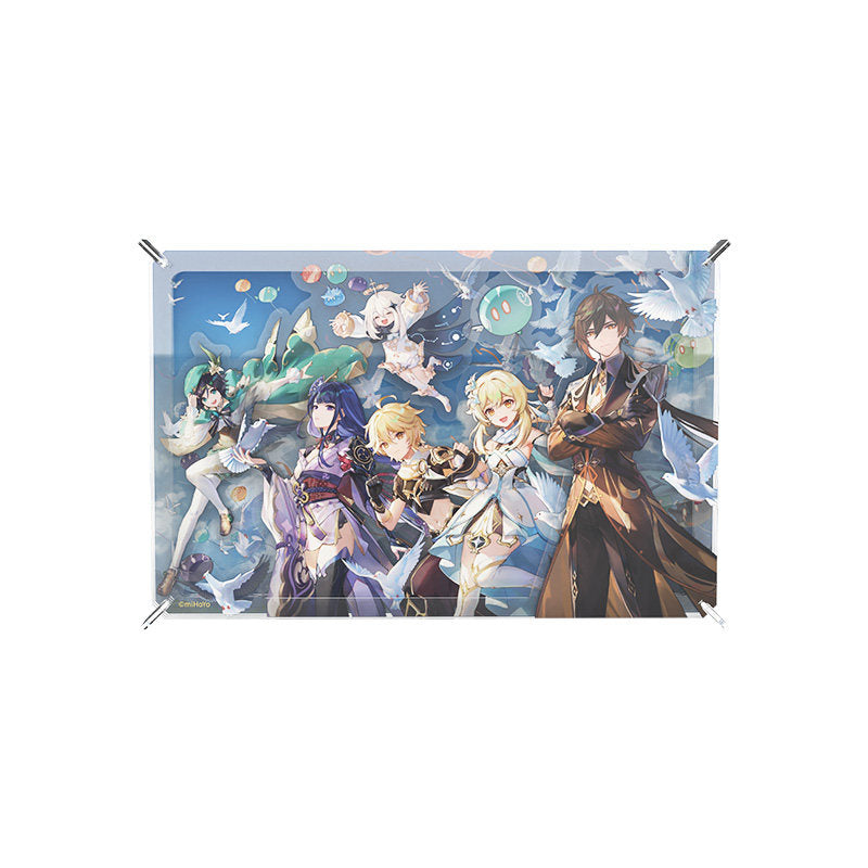 Genshin Impact 1st anniversary acrylic art illustration display