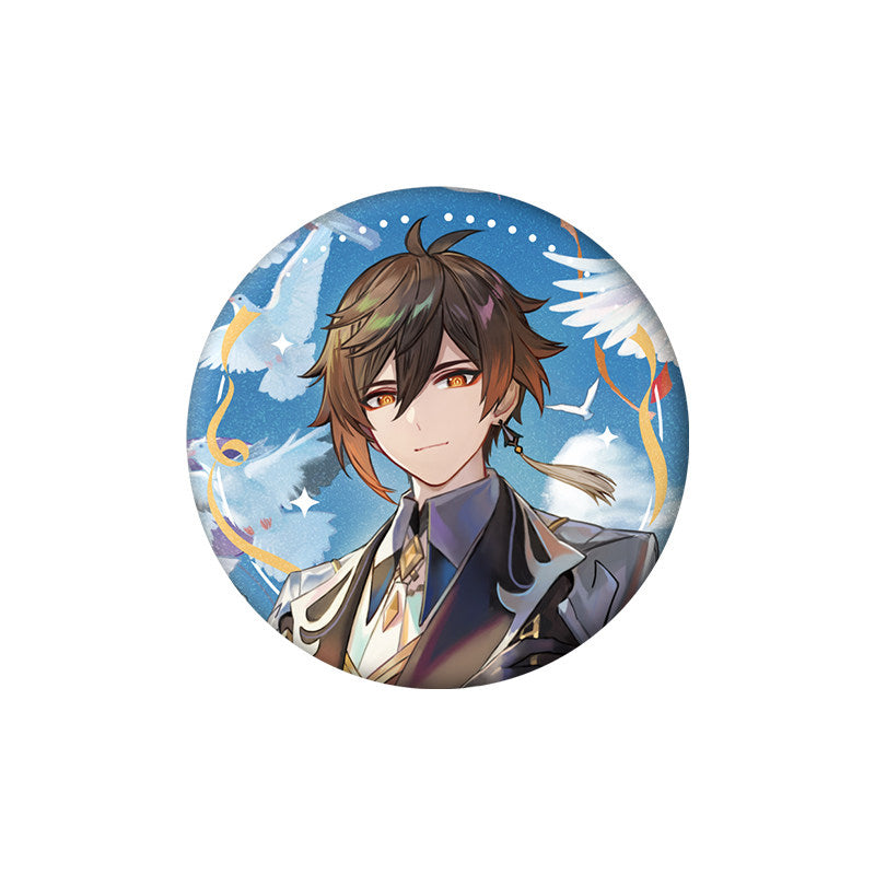 Genshin Impact 1st Anniversary Zhongli character badge