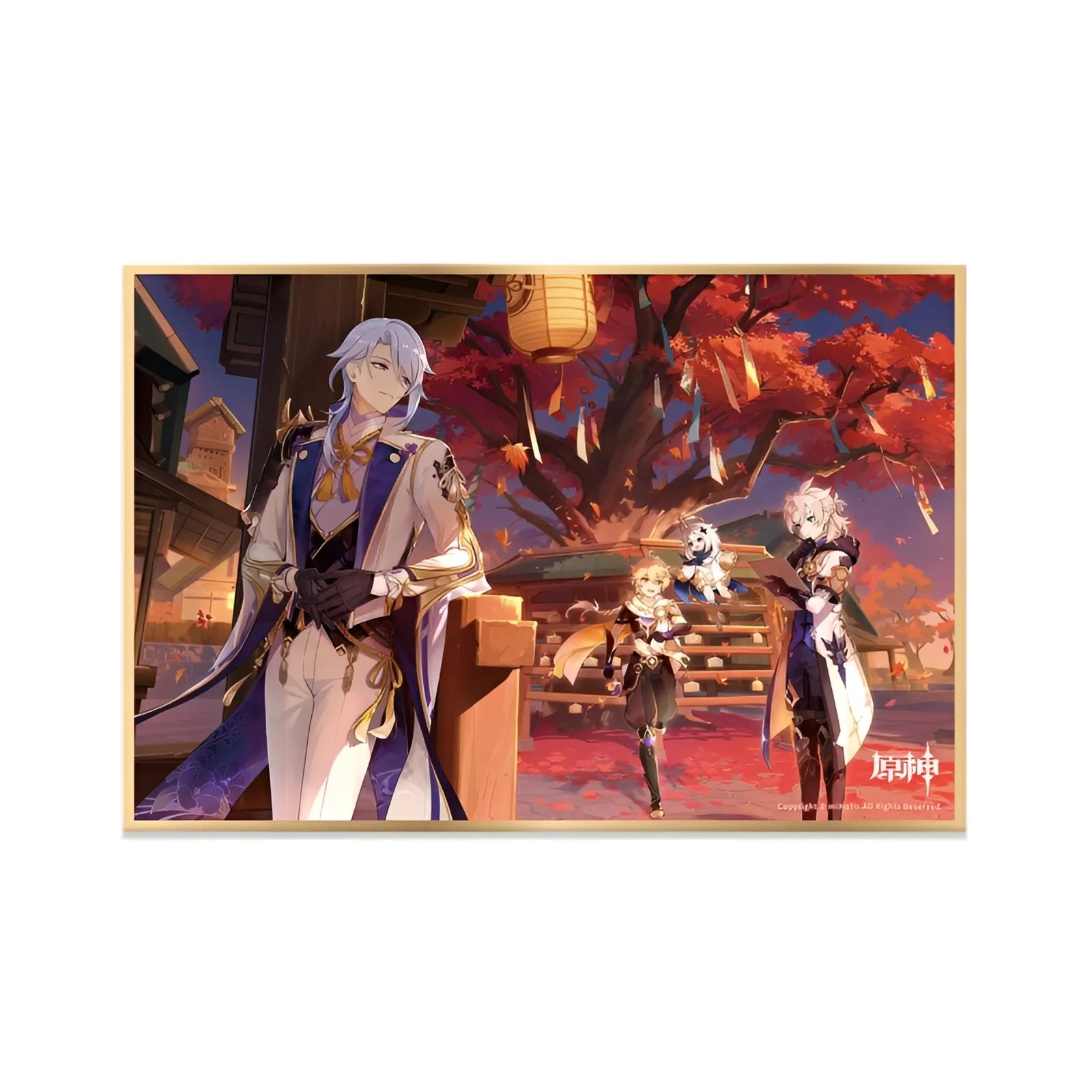 Genshin Impact second anniversary celebration illustration art card