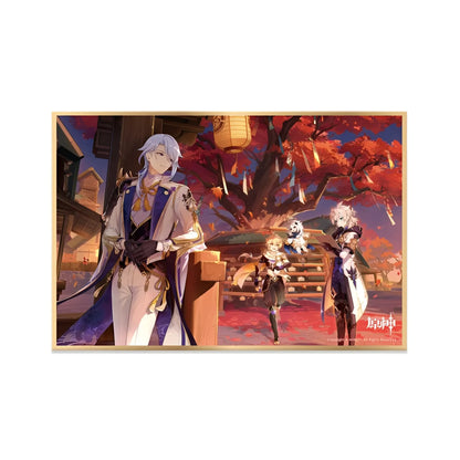 Genshin Impact second anniversary celebration illustration art card