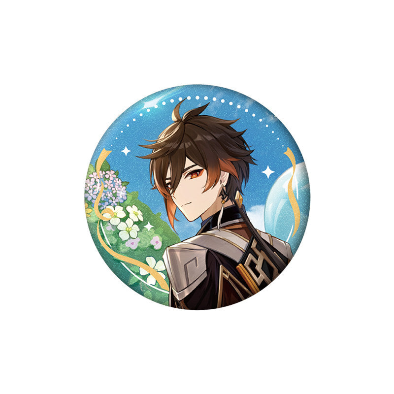 Genshin Impact 3rd Anniversary Zhongli character badge