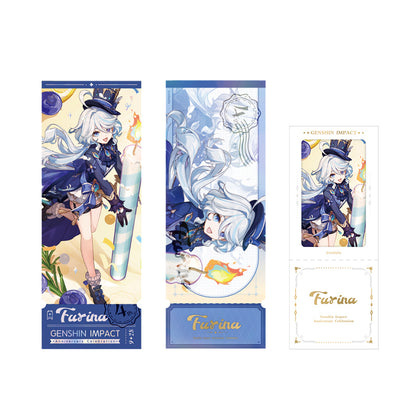 Genshin 4th Anniversary Furina character commemorative ticket set with holographic ticket and detachable photo ticket