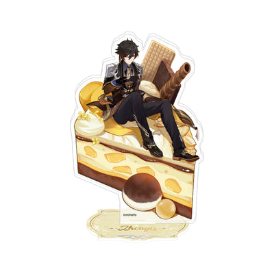Genshin 4th Anniversary Zhongli acrylic stand with elegant dessert themed collectible display design
