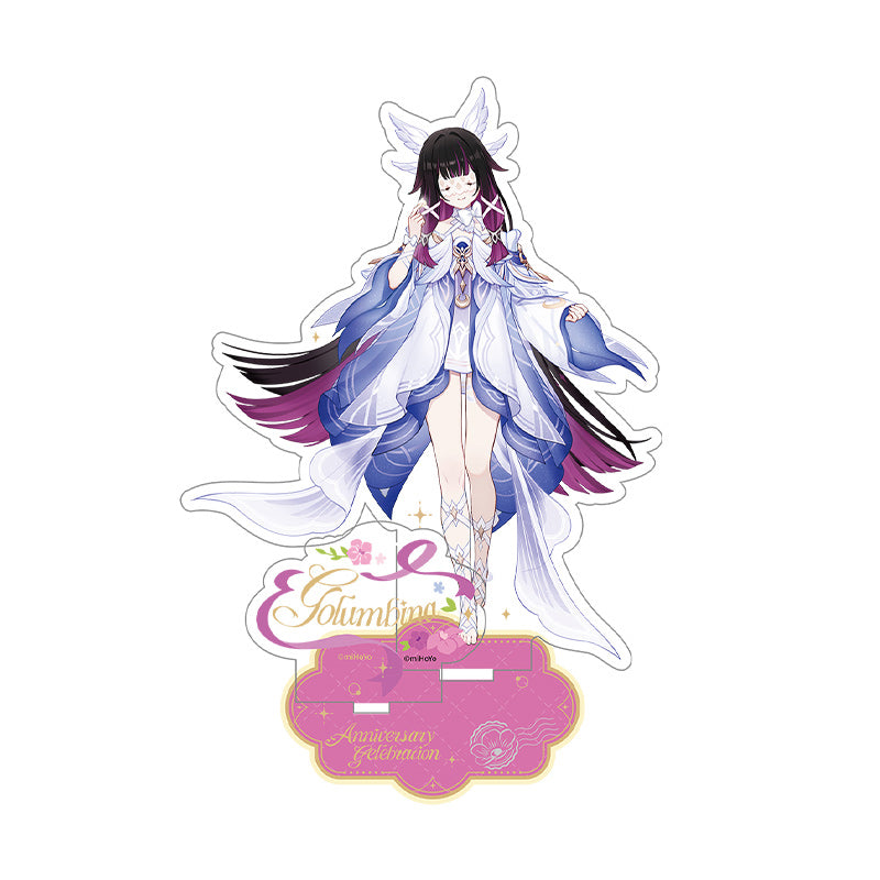 Genshin 5th Anniversary Columbina acrylic stand featuring elegant anniversary themed collectible artwork