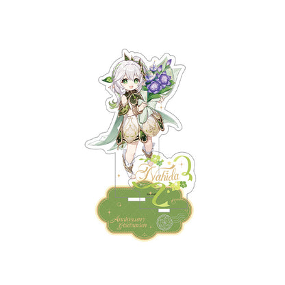 Genshin Impact 5th Anniversary Nahida acrylic stand with themed anniversary display artwork and decorative base