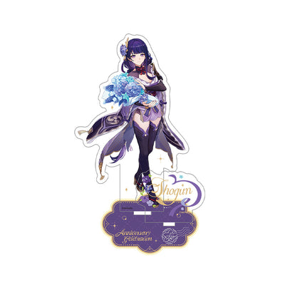 Genshin 5th Anniversary Raiden Shogun acrylic stand featuring anniversary themed collectible artwork