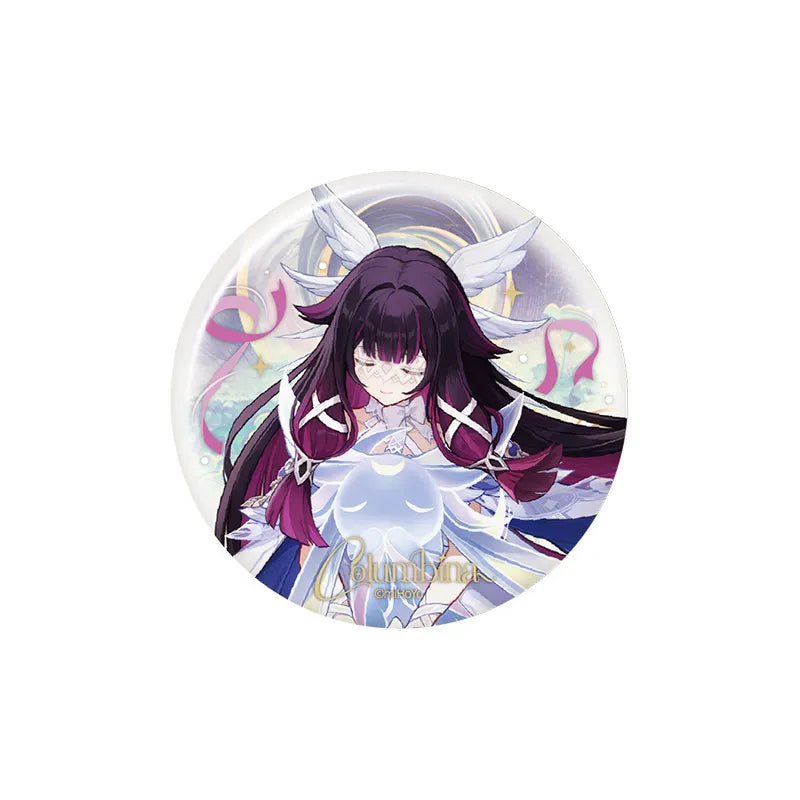 Genshin Impact 6th Anniversary Celebration Columbina tinplate badge