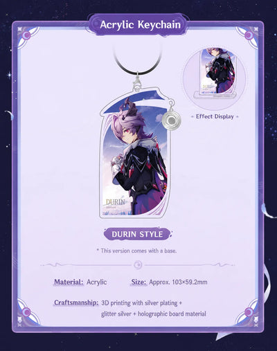 Durin acrylic hanging ornament from Genshin Impact A Nocturne of the Far North Series