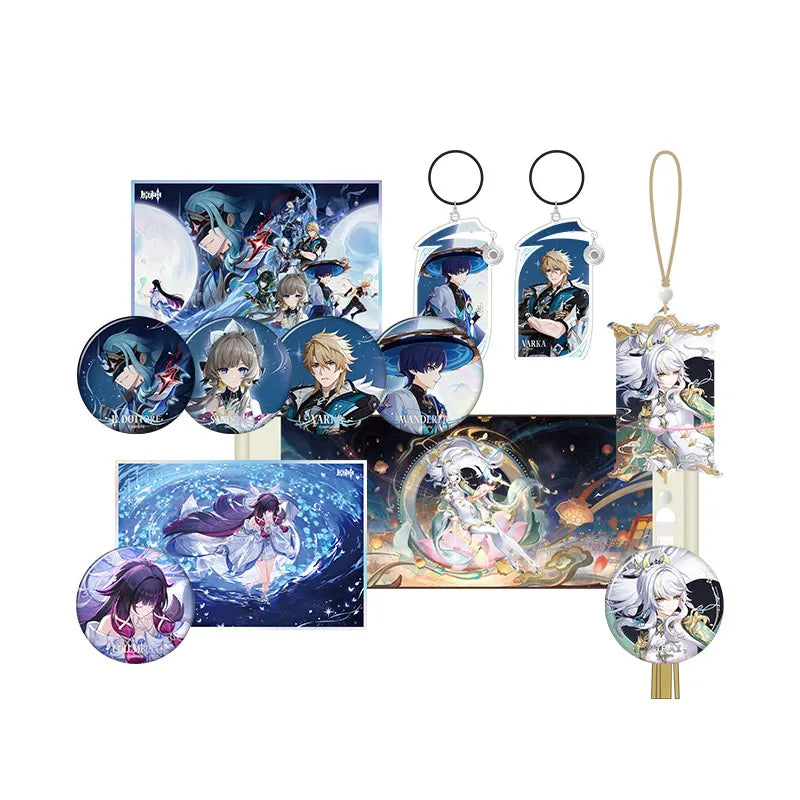 Genshin Impact A Traveler on a Winter's Night Series merchandise collection featuring character goods and collectibles