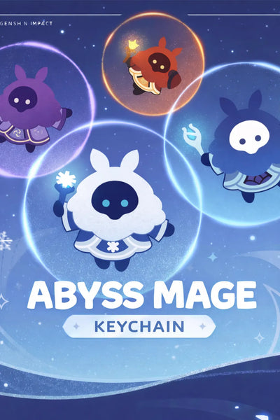 Abyss Mage plush keychain Cryo variant front and back display