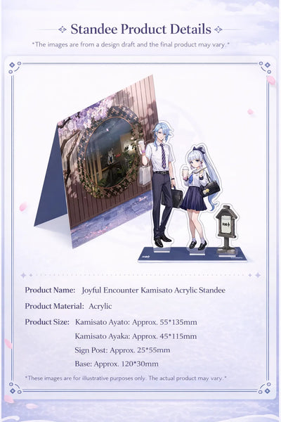 Genshin Impact acrylic badge product details Kamisato Ayaka Ayato