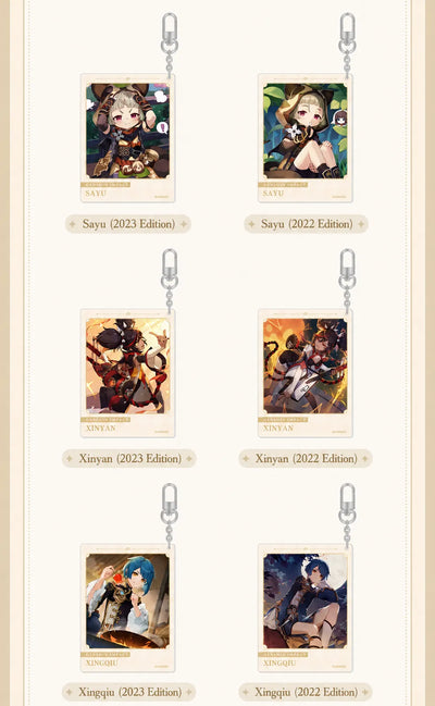 Genshin acrylic keychain used on bag for daily decoration and styling