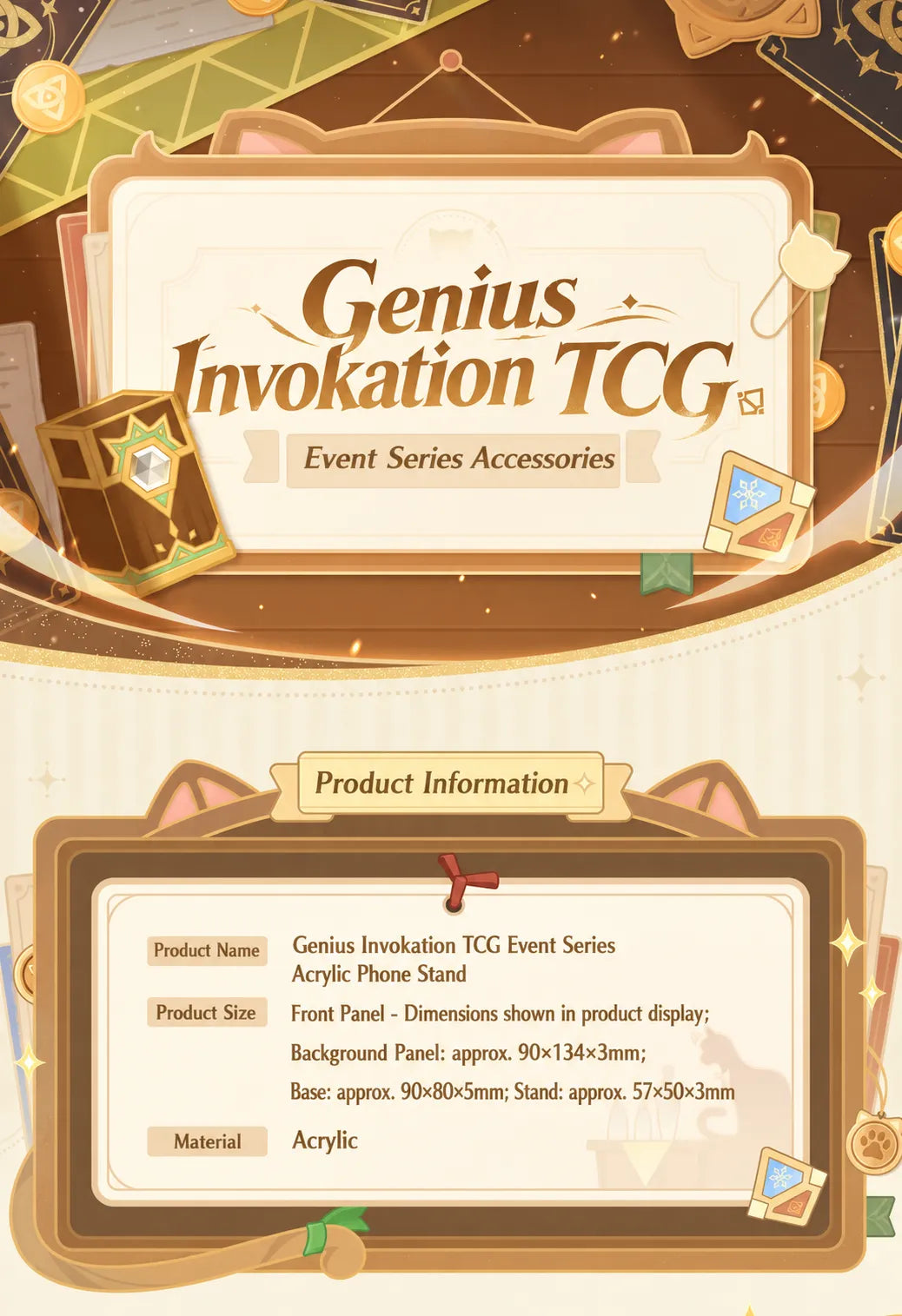 Genshin Impact acrylic phone stand overview design and structure