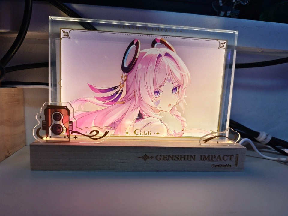 Genshin Impact Acrylic PV Series Framed Artwork Display