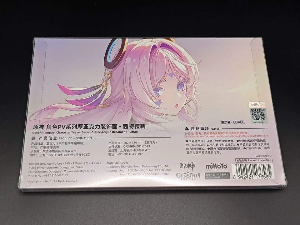 Genshin Impact Acrylic PV Series Framed Artwork Display