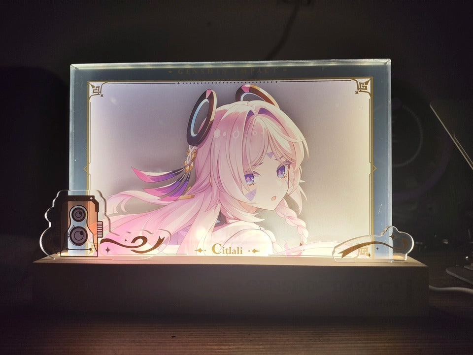 Genshin Impact Acrylic PV Series Framed Artwork Display