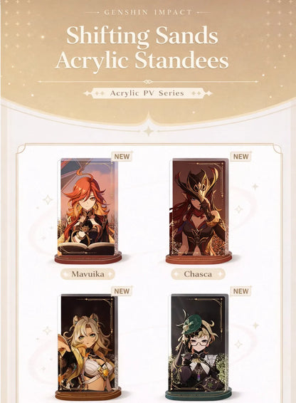 Genshin Impact acrylic standee size and structure display