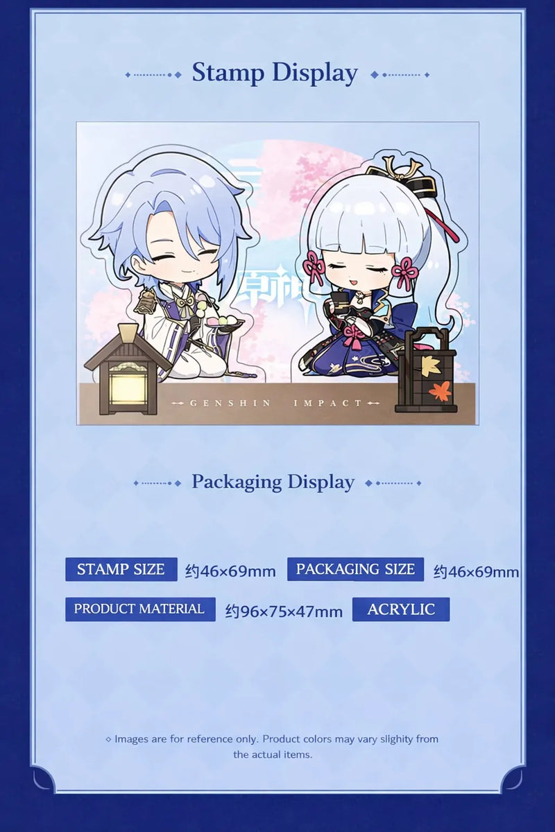 Genshin Impact acrylic stamp material acrylic packaging size detail display