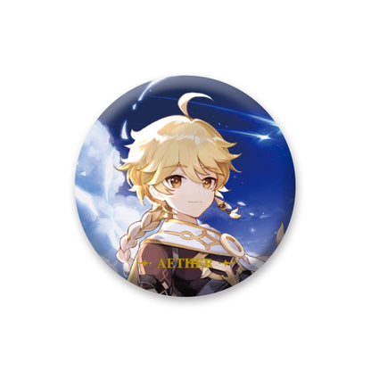 Genshin Impact Aether character badge anime collectible pin