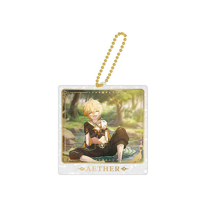 Genshin Impact Aether dual-display acrylic charm featuring The Untraveled Path Series artwork