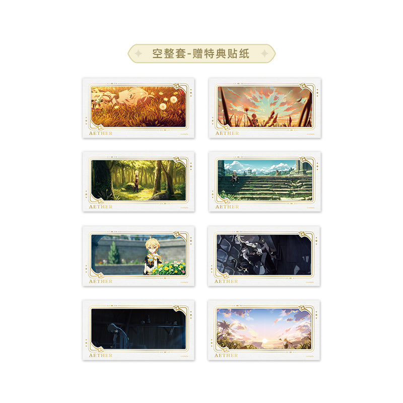 Genshin Impact Aether paper photo card full set with bonus sticker sheets from The Untraveled Path Series